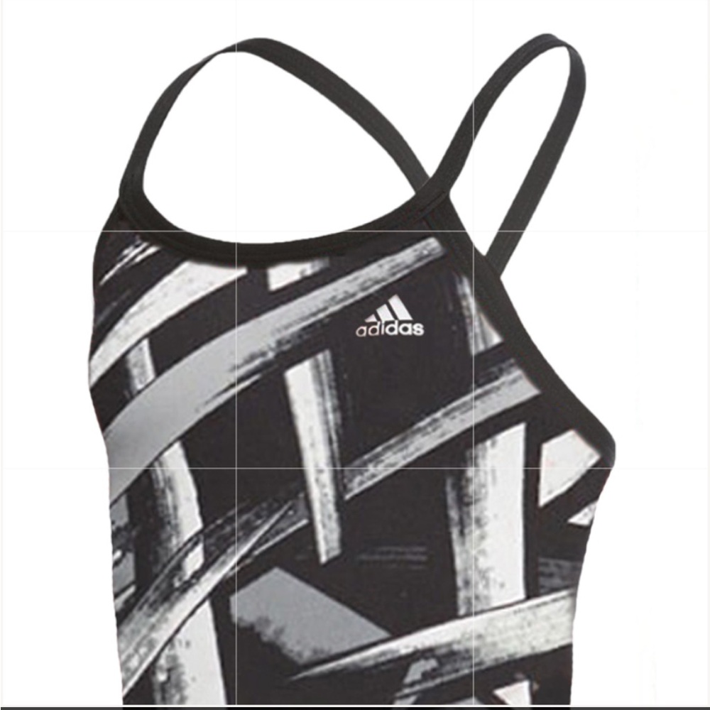Adidas Code Of Tribe Print Open Back Swimsuit - image 1